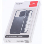 Black Rock 360° Glass, kryt pre Apple iPhone 17 Pro Max, sklenený, predný+zadný diel, karbón. úprava Black Rock 360° Glass, kryt pre Apple iPhone 17 Pro Max, sklenený, predný+zadný diel, karbón. úprava