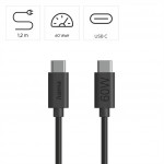 USB-Cable,USB-C-USB-C,1.2 m,bk