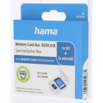 Hama DuoCase, puzdro na SD/microSD kartu, priehľadné