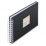 Hama album klasický špirálový FINE ART 24x17 cm, 50 strán, nová čierna, biele listy