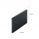 Hama album klasický špirálový FINE ART 24x17 cm, 50 strán, nová čierna, biele listy