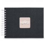 Hama album klasický špirálový FINE ART 24x17 cm, 50 strán, nová čierna, biele listy