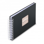 Hama album klasický špirálový FINE ART 24x17 cm, 50 strán, nová čierna, biele listy
