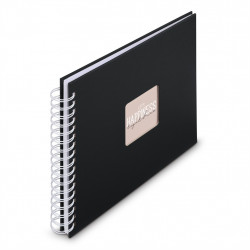 Hama album klasický špirálový FINE ART 28x24 cm, 50 strán, nová čierna, biele listy