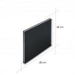 Hama album klasický špirálový FINE ART 28x24 cm, 50 strán, nová čierna, biele listy