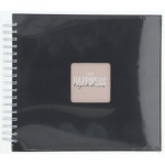 Hama album klasický špirálový FINE ART 28x24 cm, 50 strán, nová čierna, biele listy