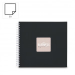 Hama album klasický špirálový FINE ART 36x32 cm, 50 strán, nová čierna, biele listy