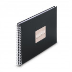 Hama album klasický špirálový FINE ART 36x32 cm, 50 strán, nová čierna, biele listy