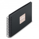 Hama album klasický špirálový FINE ART 24x17 cm, 50 strán, nová čierna, čierne listy