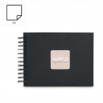 Hama album klasický špirálový FINE ART 24x17 cm, 50 strán, nová čierna, čierne listy