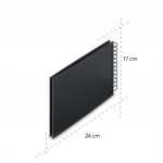 Hama album klasický špirálový FINE ART 24x17 cm, 50 strán, nová čierna, čierne listy