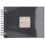 Hama album klasický špirálový FINE ART 24x17 cm, 50 strán, nová čierna, čierne listy