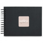 Hama album klasický špirálový FINE ART 24x17 cm, 50 strán, nová čierna, čierne listy