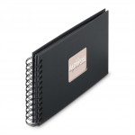 Hama album klasický špirálový FINE ART 24x17 cm, 50 strán, nová čierna, čierne listy