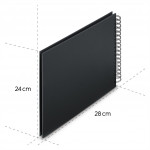 Hama album klasický špirálový FINE ART 28x24 cm, 50 strán, nová čierna, čierne listy Hama album klasický špirálový FINE ART 28x24 cm, 50 strán, nová čierna, čierne listy