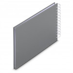 Hama album klasický špirálový FINE ART 24x17 cm, 50 strán, kamenná šedá, biele listy