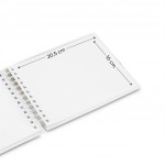 Hama album klasický špirálový FINE ART 24x17 cm, 50 strán, kamenná šedá, biele listy