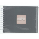 Hama album klasický špirálový FINE ART 24x17 cm, 50 strán, kamenná šedá, biele listy