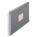 Hama album klasický špirálový FINE ART 28x24 cm, 50 strán, kamenná šedá, biele listy Hama album klasický špirálový FINE ART 28x24 cm, 50 strán, kamenná šedá, biele listy