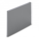 Hama album klasický špirálový FINE ART 36x32 cm, 50 strán, kamenná šedá, biele listy Hama album klasický špirálový FINE ART 36x32 cm, 50 strán, kamenná šedá, biele listy