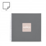 Hama album klasický špirálový FINE ART 36x32 cm, 50 strán, kamenná šedá, biele listy Hama album klasický špirálový FINE ART 36x32 cm, 50 strán, kamenná šedá, biele listy