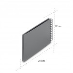 Hama album klasický špirálový FINE ART 24x17 cm, 50 strán, kamenná šedá, čierne listy