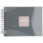 Hama album klasický špirálový FINE ART 24x17 cm, 50 strán, kamenná šedá, čierne listy