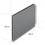 Hama album klasický špirálový FINE ART 28x24 cm, 50 strán, kamenná šedá, čierne listy