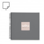 Hama album klasický špirálový FINE ART 36x32 cm, 50 strán, kamenná šedá, čierne listy Hama album klasický špirálový FINE ART 36x32 cm, 50 strán, kamenná šedá, čierne listy