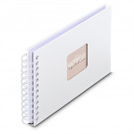 Hama album klasický špirálový FINE ART 24x17 cm, 50 strán, biela, biele listy