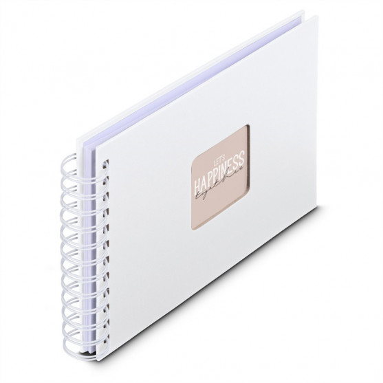 Hama album klasický špirálový FINE ART 24x17 cm, 50 strán, biela, biele listy