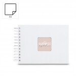 Hama album klasický špirálový FINE ART 24x17 cm, 50 strán, biela, biele listy