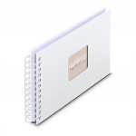 Hama album klasický špirálový FINE ART 24x17 cm, 50 strán, biela, biele listy