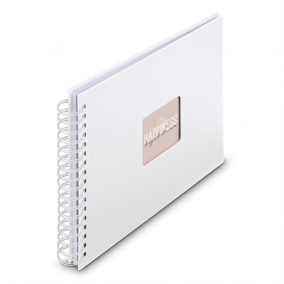 Hama album klasický špirálový FINE ART 28x24 cm, 50 strán, biela, biele listy