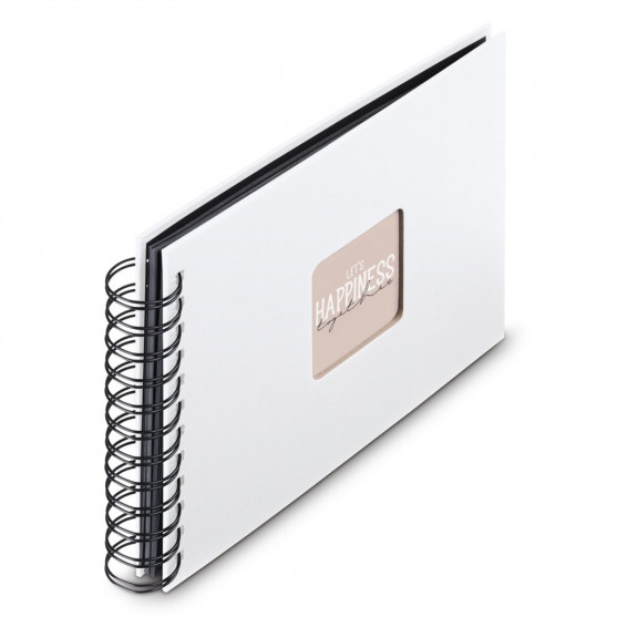 Hama album klasický špirálový FINE ART 24x17 cm, 50 strán, biela, čierne listy