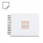 Hama album klasický špirálový FINE ART 24x17 cm, 50 strán, biela, čierne listy