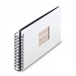 Hama album klasický špirálový FINE ART 24x17 cm, 50 strán, biela, čierne listy