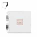 Hama album klasický špirálový FINE ART 28x24 cm, 50 strán, biela, čierne listy