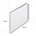 Hama album klasický špirálový FINE ART 28x24 cm, 50 strán, biela, čierne listy