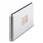 Hama album klasický špirálový FINE ART 28x24 cm, 50 strán, biela, čierne listy