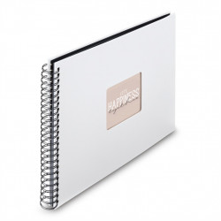 Hama album klasický špirálový FINE ART 36x32 cm, 50 strán, biela, čierne listy