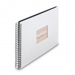 Hama album klasický špirálový FINE ART 36x32 cm, 50 strán, biela, čierne listy Hama album klasický špirálový FINE ART 36x32 cm, 50 strán, biela, čierne listy