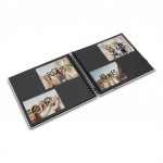 Hama album klasický špirálový FINE ART 28x24 cm, 50 strán, mousse, čierne listy