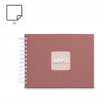 Hama album klasický špirálový FINE ART 24x17 cm, 50 strán, terra, biele listy