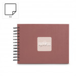 Hama album klasický špirálový FINE ART 24x17 cm, 50 strán, terra, čierne listy