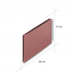 Hama album klasický špirálový FINE ART 24x17 cm, 50 strán, terra, čierne listy