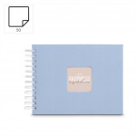 Hama album klasický špirálový FINE ART 24x17 cm, 50 strán, lagoon, biele listy