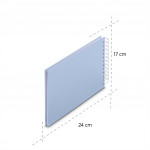 Hama album klasický špirálový FINE ART 24x17 cm, 50 strán, lagoon, biele listy