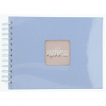 Hama album klasický špirálový FINE ART 24x17 cm, 50 strán, lagoon, biele listy