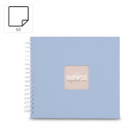 Hama album klasický špirálový FINE ART 28x24 cm, 50 strán, lagoon, biele listy